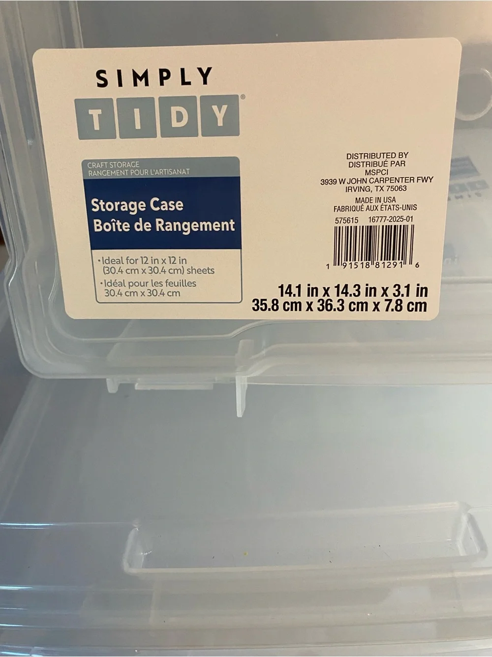 Simply Tidy Clear Stackable Plastic Storage - Translucent Organizer Set of 5